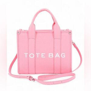 Large Vegan Leather Tote Bag with Strap